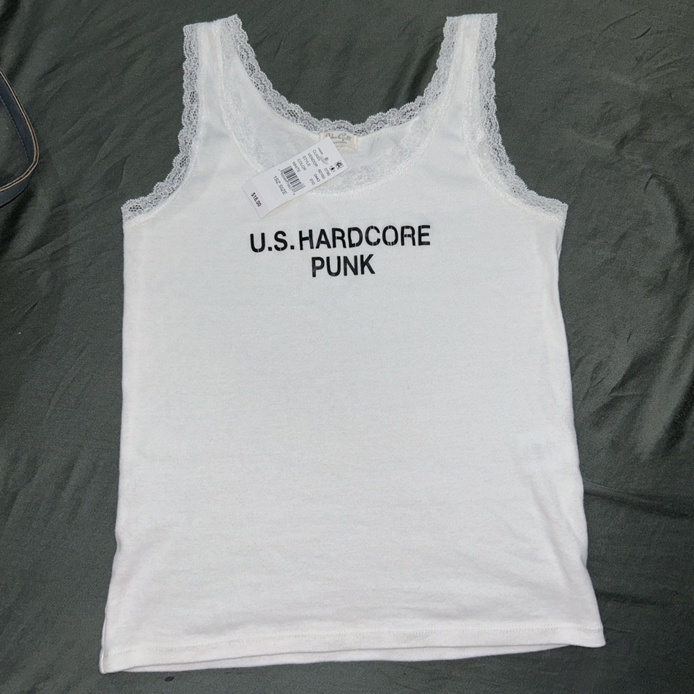 Brandy Melville lacy white tank (SOLD)